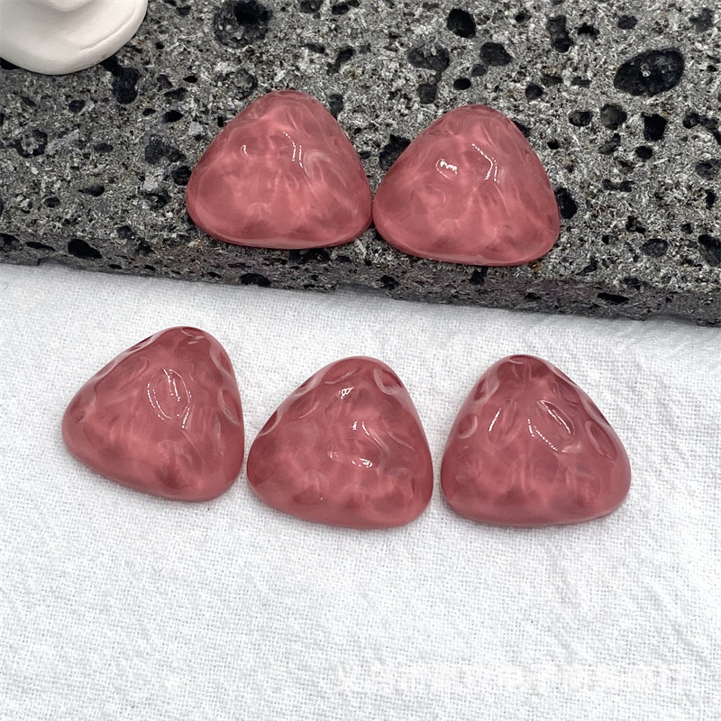 Nuevo japonés transparente agua ondple triángulo resina parche DIY hecho a mano teléfono móvil Shell pendientes horquilla material Accesorios