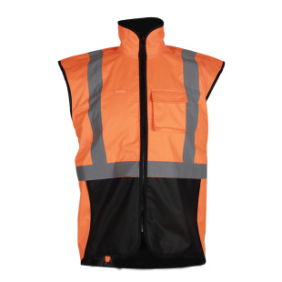 Cross-Border Export Spot Hv Fleece Vest Reflective Vest Breathable Work Clothes Safety Highlight Work Vest