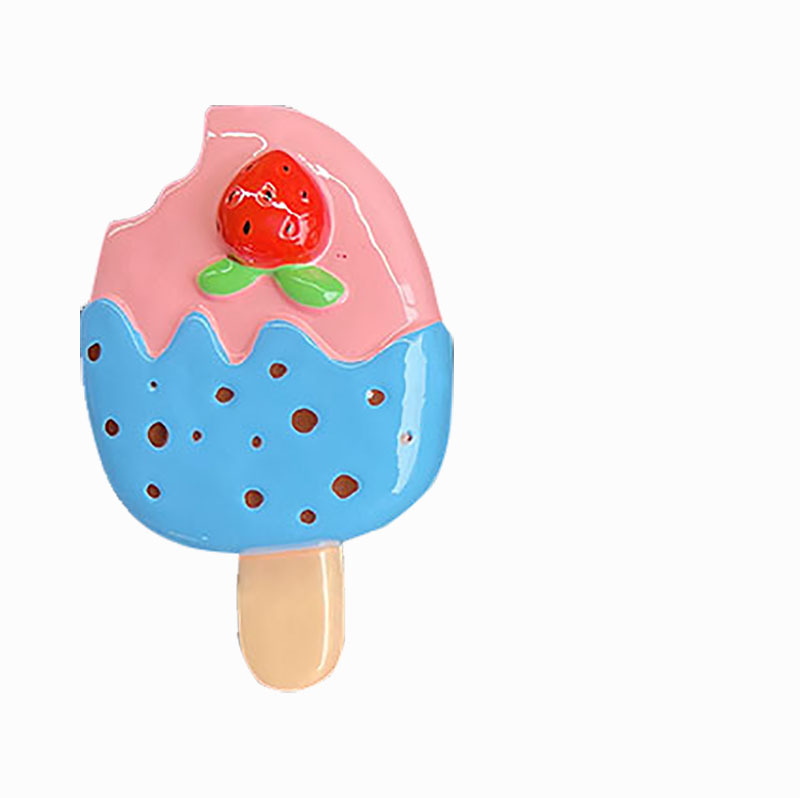 Popsicle tridimensional resina refrigerador pegatinas mensaje de casa Dibujos animados de verano fresco lindo sandía hierba ciruela