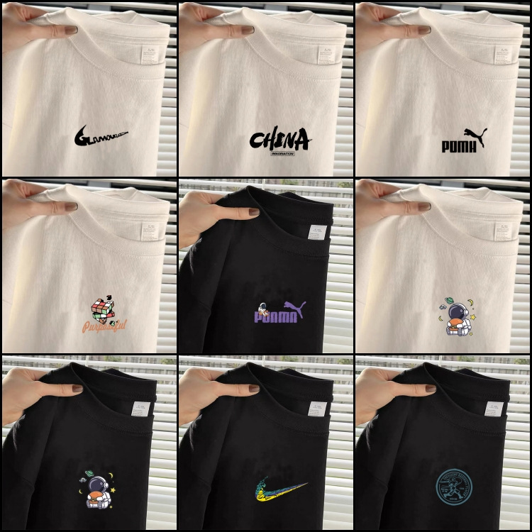 Pure Cotton Short-Sleeved T-Shirt Men's Round Neck Trendy Brand Top Casual Versatile T-Shirt Summer New Foreign Trade Clothing Wholesale Pure Cotton Short-Sleeved T-Shirt Men's Round Neck Trendy Brand Top Casual Versatile T-Shirt Summer New Foreign Trade Clothing Wholesale