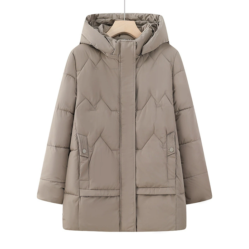Demi-season keep warm down jacket for leisure, for middle age