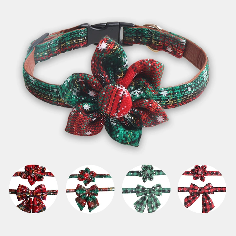 Aminger Новые товары для домашних животных Рождественский ошейник для собак Подсолнечник Воротник Юбка Ошейник Пластиковая пряжка