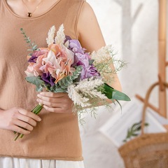 跨境仿真花花音繡球束廠家INS風家居裝飾婚慶批發假花MW99554