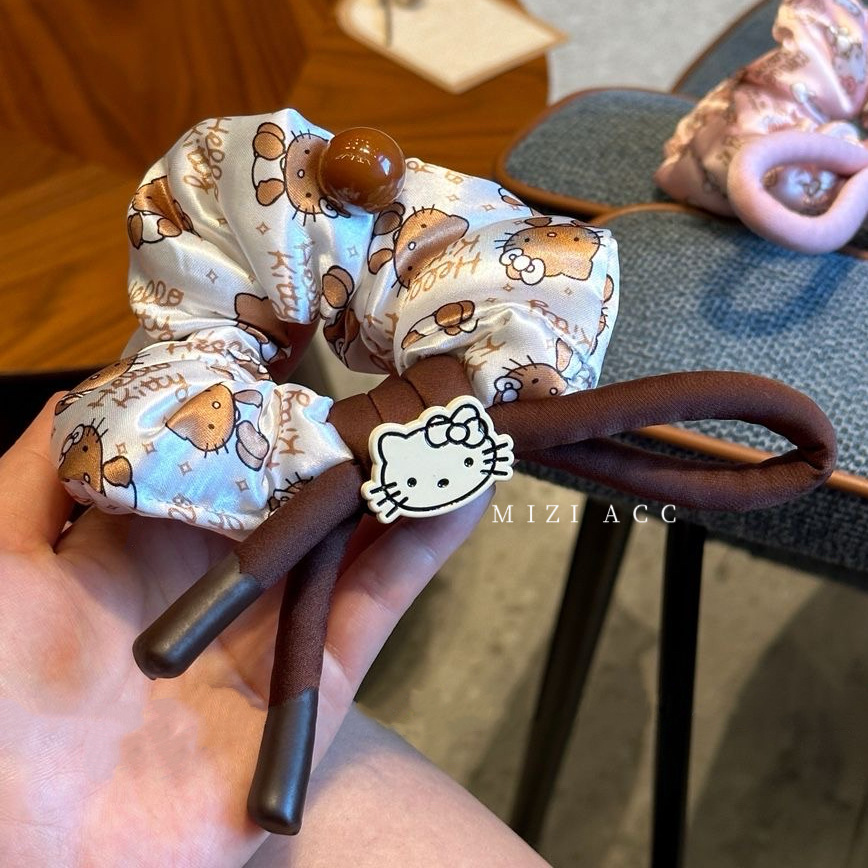 奶油甜美发圈卡通泡泡充棉百搭小清新大肠圈少女马尾发圈少女头饰