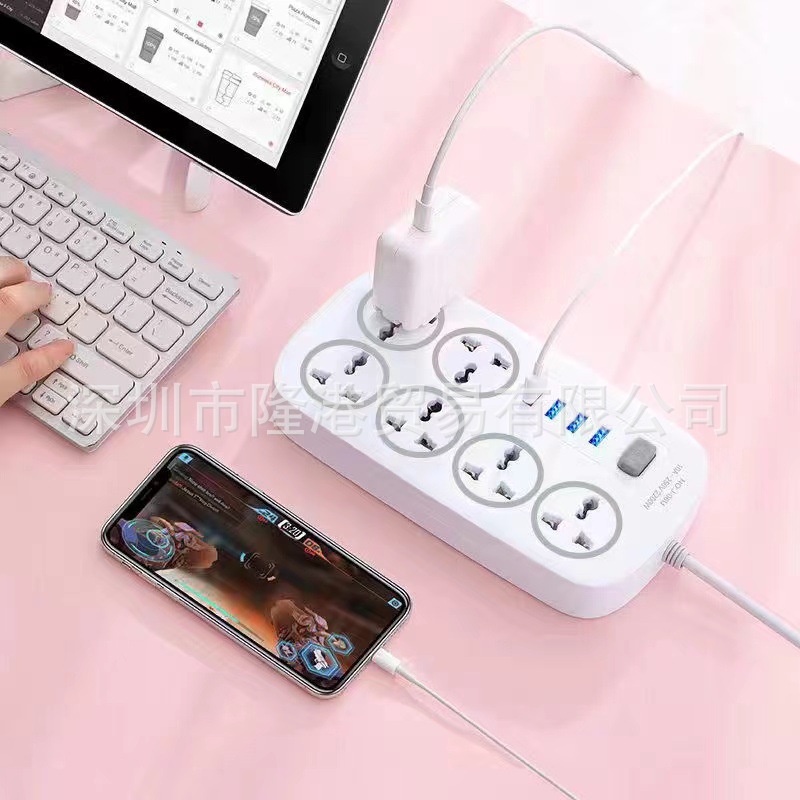 美式插座菲律宾印度尼西亚多孔usb插排巴西秘鲁阿根廷墨西哥排插