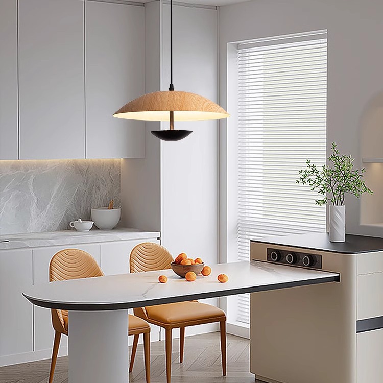 Lámpara de araña para restaurante, estilo madera natural, arte en madera nórdico japonés, lámpara para barra de comedor, accesorios de iluminación Zhongshan de diseño moderno y sencillo