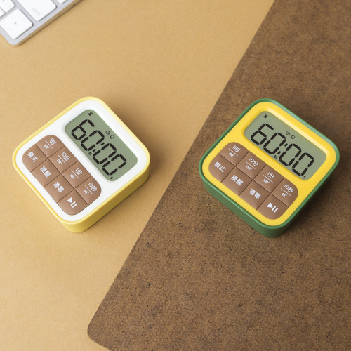 New fruit mini timer kitchen time management children learning planning silent alarm clock magnetic wall hanging
