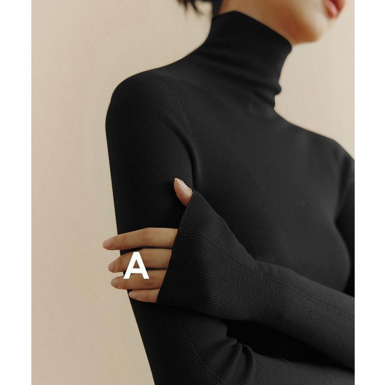 Women's French-style elegant inner turtleneck sweater autumn and winter soft glutinous solid color sweater slim bottoming shirt top Women's French-style elegant inner turtleneck sweater autumn and winter soft glutinous solid color sweater slim bottoming shirt top