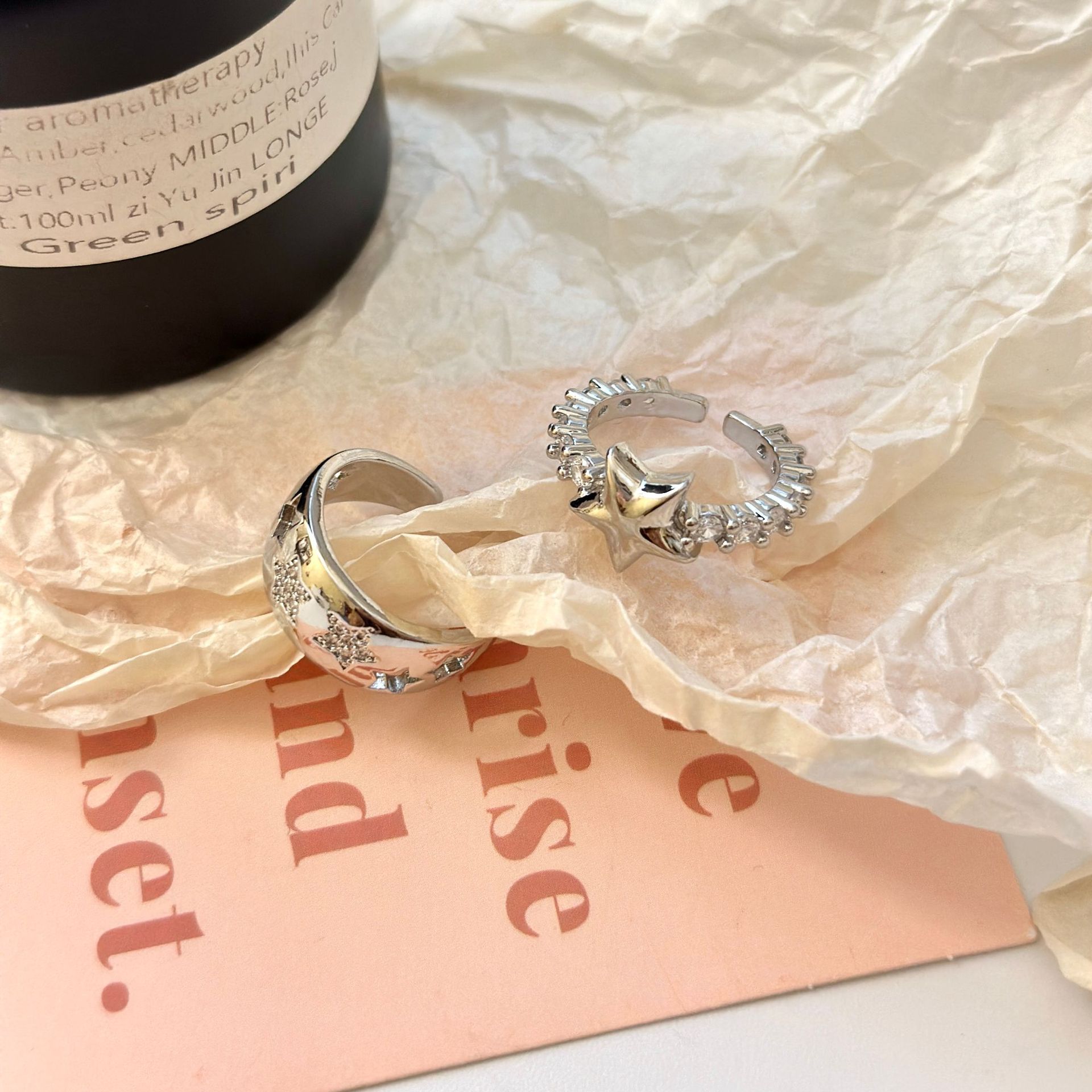 Exquisite Micro-inlaid Zircon Five-pointed Star Ring For Women_voghion.com