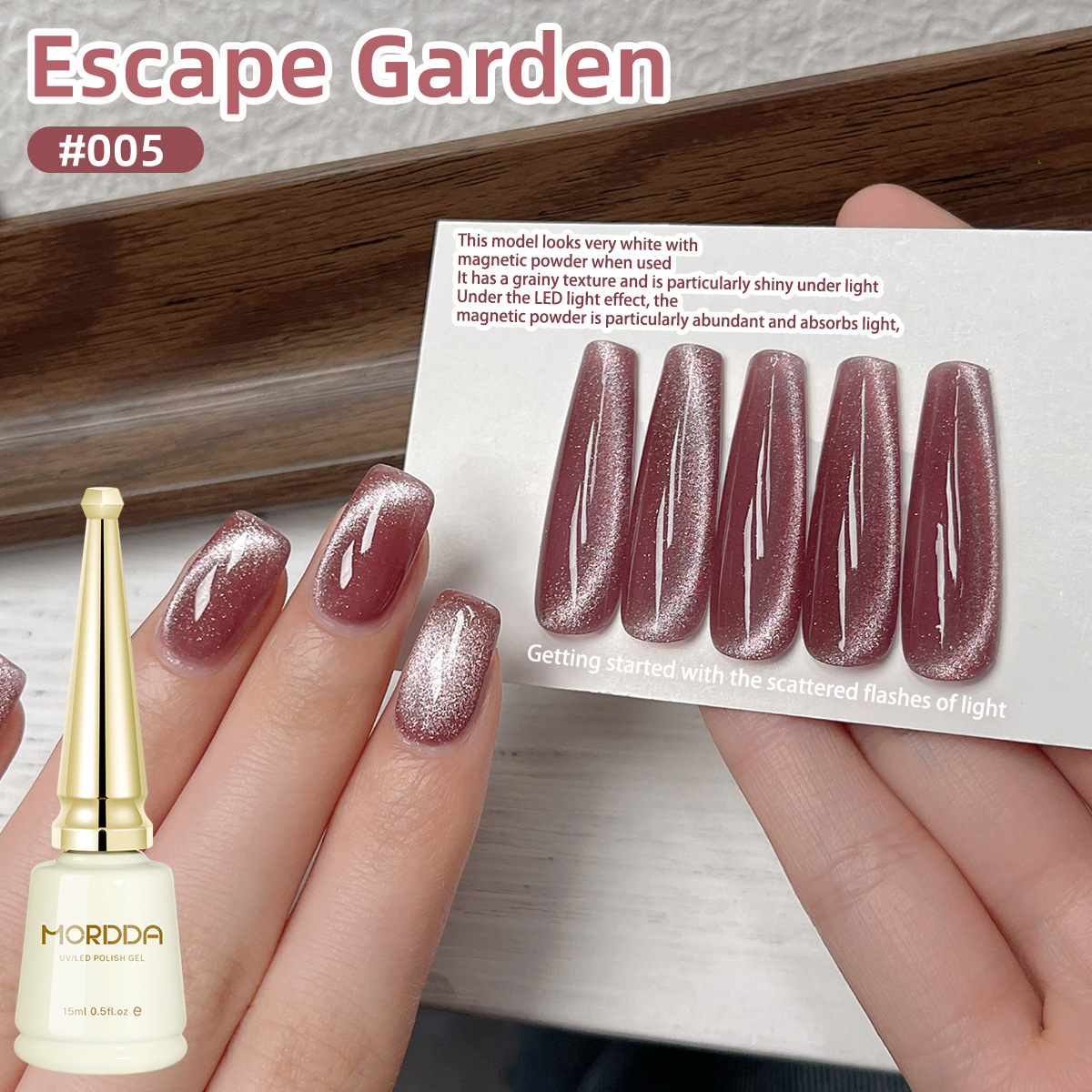 2024 nueva red brillante huye jardín flash flash cat eye gel flash reflector pop color blanco pequeño conjunto de manicuras
