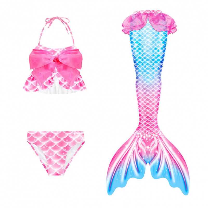 Niños sirena de cola set femenino de verano bebé trajes de baño niña pequeña falda de princesa 2023 nuevo