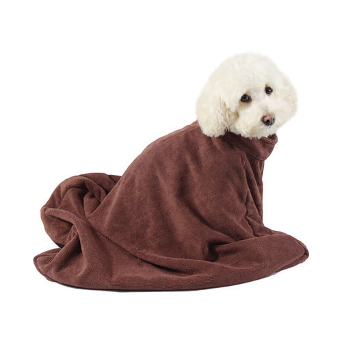 Ultra-fine fiber bathrobe pet full bag pocket cat dog towel quick dry anti-shake water pet supplies travel home 