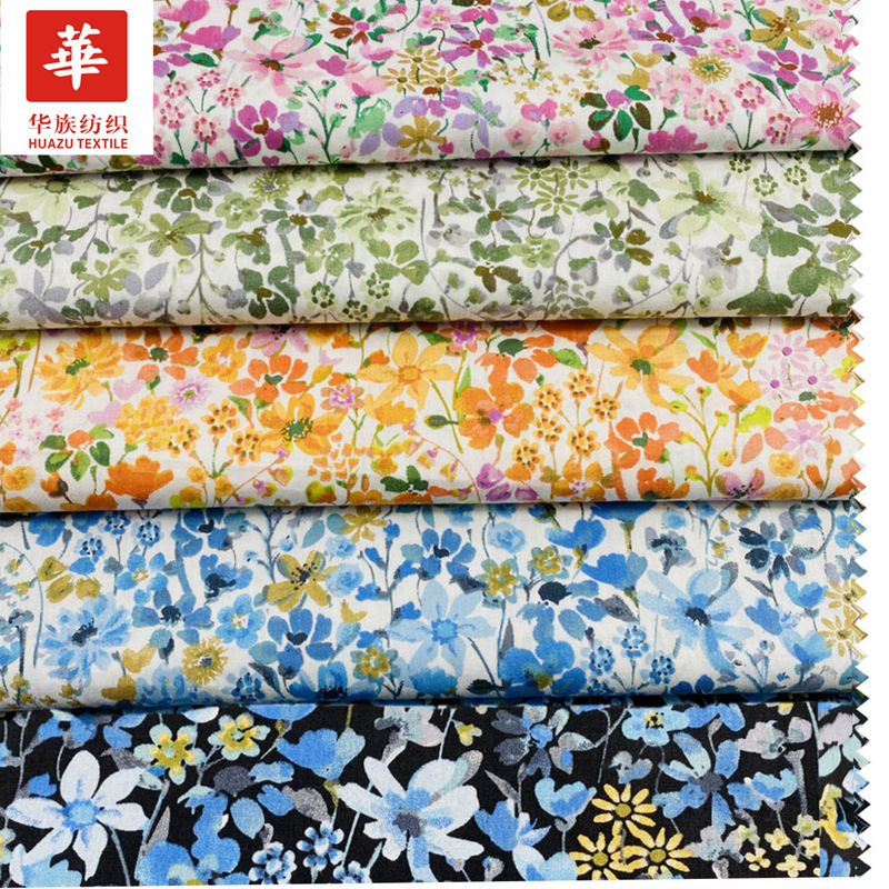 Cotton cotton printed cloth fairy pastoral women's clothing children's dress skirt cloth spot wholesale