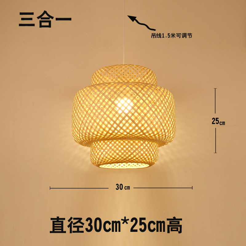 新しい中国風の竹ランタンシャンデリアB&Bリビングルーム寝室畳禅茶室鍋レストランホテルレストランランプ|undefined