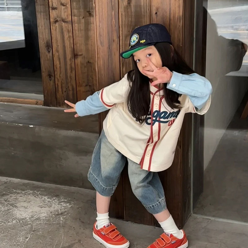 女童春秋套装儿童2025新款炸街运动外套女宝宝薄款开衫洋气假两件|undefined