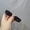 Metal fashionable trend retro square sunglasses suitable for men and women, European style, Korean style, internet celebrity