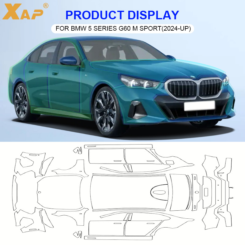 Cross-border special for BMW 5 Series G60M Sports TPU Invisible Paint Protective Film Anti-scratch and Brightening