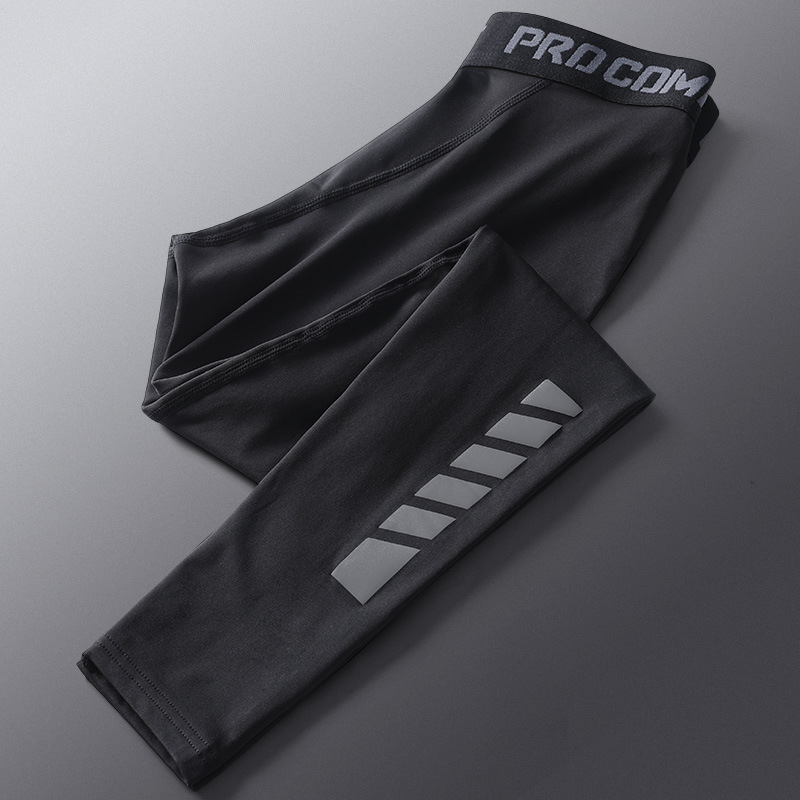 Pantalones de entrenamiento de entrenamiento para hombres con alta elasticidad y velocidad de secado juego deportivo ajustado de baloncesto, pista y campo, ropa de compresión para correr