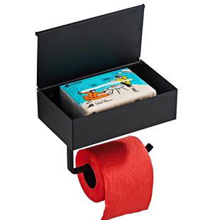 Black Toilet Paper Holder 304 Stainless Steel Toilet Roll Paper Holder Household Wet Wipes Tissue Box Bathroom Hardware Pendant
