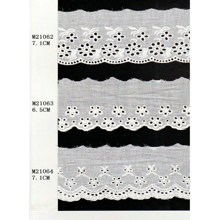 海量现货源头棉布花边 8公分刺绣棉布花边 棉布刺绣花边