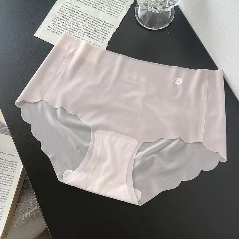 氷の糸の無痕の下着の女性の中で腰の夏の薄いタイプの日本の少女の綿の抗菌の股の蜜桃のお尻の女性の三角のズボン