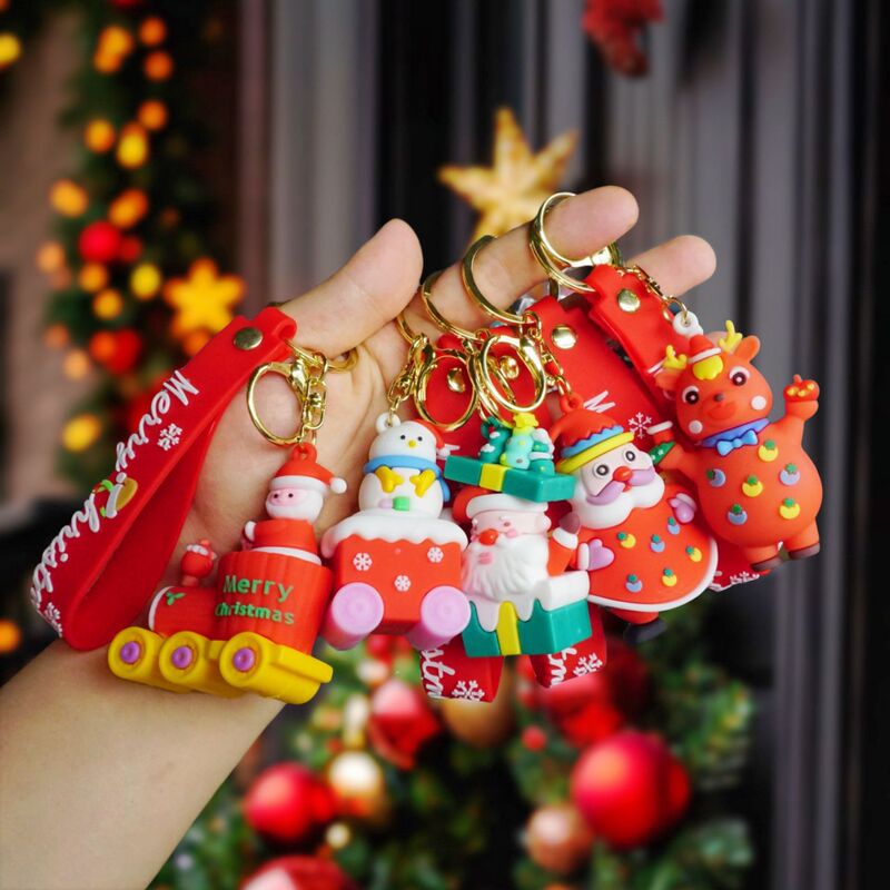 Christmas Decorations Santa Elk Tree Ornaments Christmas Gift Pack Christmas Eve Keychain Pendant Wholesale