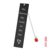 SQD018 Bookmark is single -sided bright black