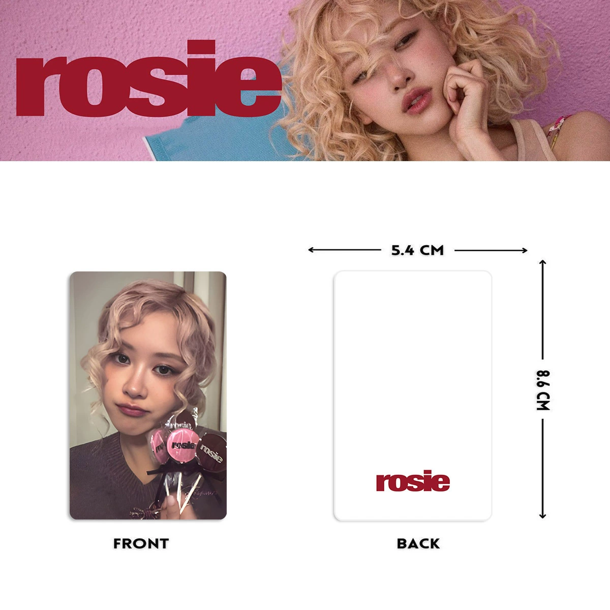 Blackpink ROSE SOLO маленькая карта ROSIE вспышка маленькая карта K4 специальная карта Пак Цайинь Луо Цзе