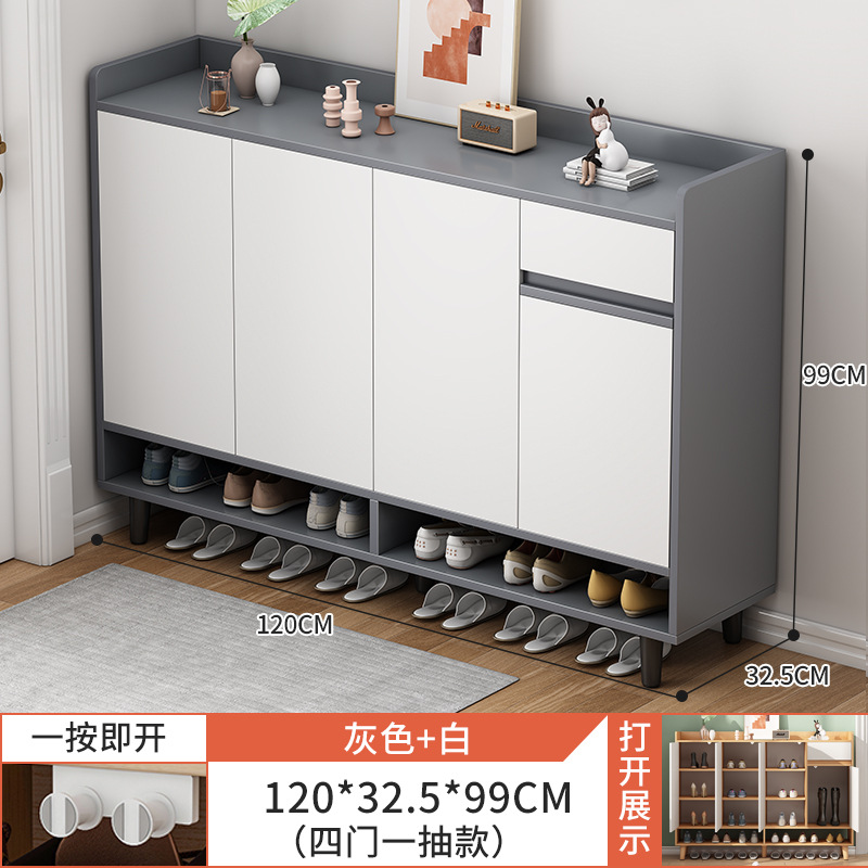 (업그레이드, 폭 및 높이) 120cm 가벼운 럭셔리 그레이 4 문