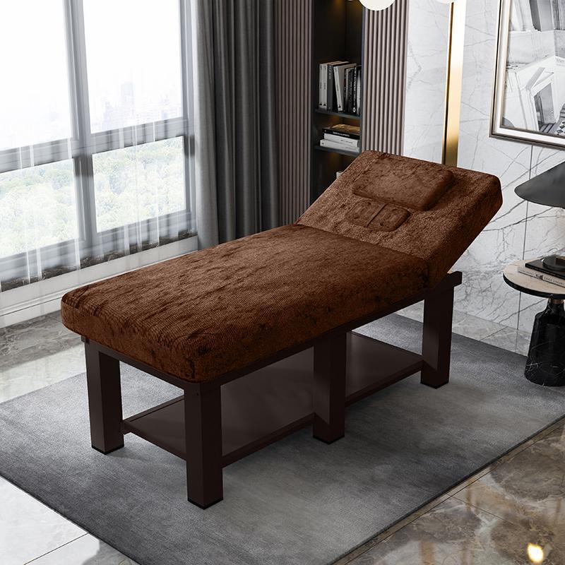 Fábrica directa cama de belleza salón de belleza masaje fisioterapia hogar plegable bordado terapia de fuego con agujeros moxibustión image 18