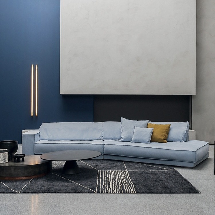 Frosted Technical Fabric down Sofa Budapest Living Room Special-Shaped Simple Large Apartment Large Flat Corner Sofa