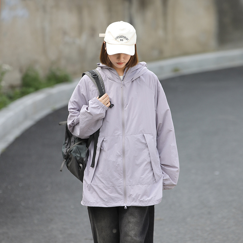 2026新款连帽防晒衣女夏季冰丝轻薄透气UPF50+户外防紫外线皮肤衣