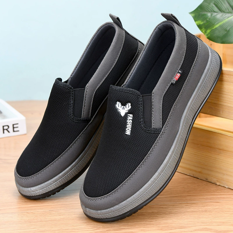 Новая старая пекинская обувь из ткани мужская весенняя дышащая повседневная обувь мужская плоская обувь для пожилых пап