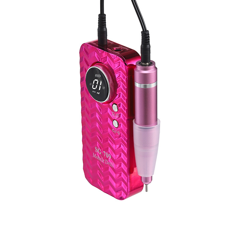 Nuevo amolador de uñas SG709 almacenamiento portátil de uñas de pulido de uñas descargador de uñas de pulido de lápiz eléctrica amolador de uñas