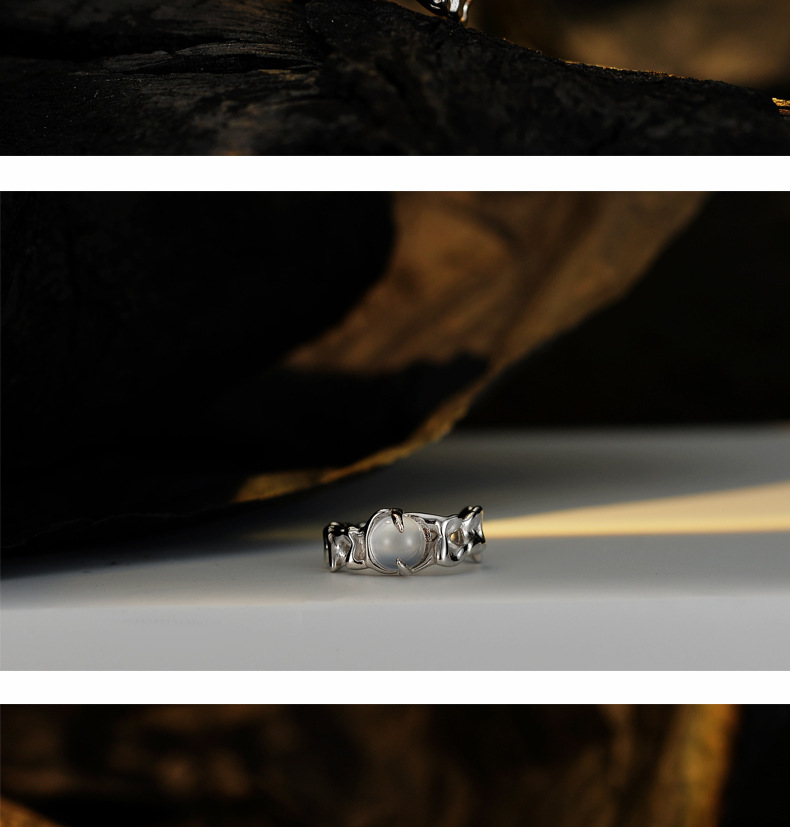 Fashion Geometric Sterling Silver Plating Agate Ear clips 1 Piece