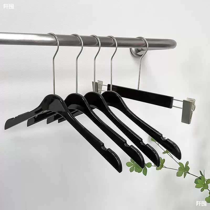 Black hanger, acrylic plastic wedding dress