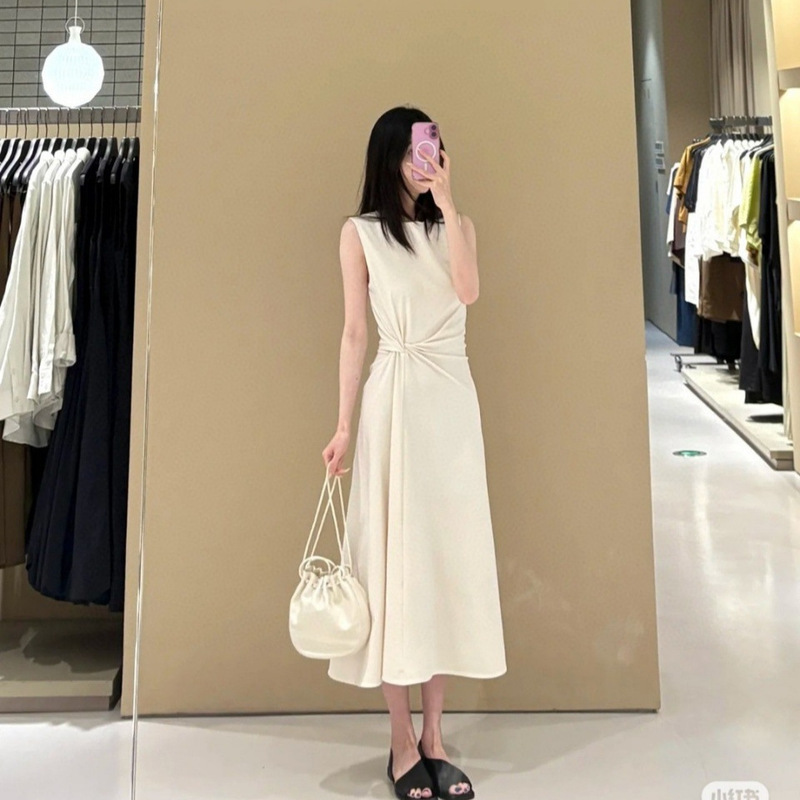 Cos Style Women's Clothing Mall Same Style Standard Fit Twist Detail Mid-Length Dress Women's 2026 Spring New Arrival Cos Style Women's Clothing Mall Same Style Standard Fit Twist Detail Mid-Length Dress Women's 2026 Spring New Arrival