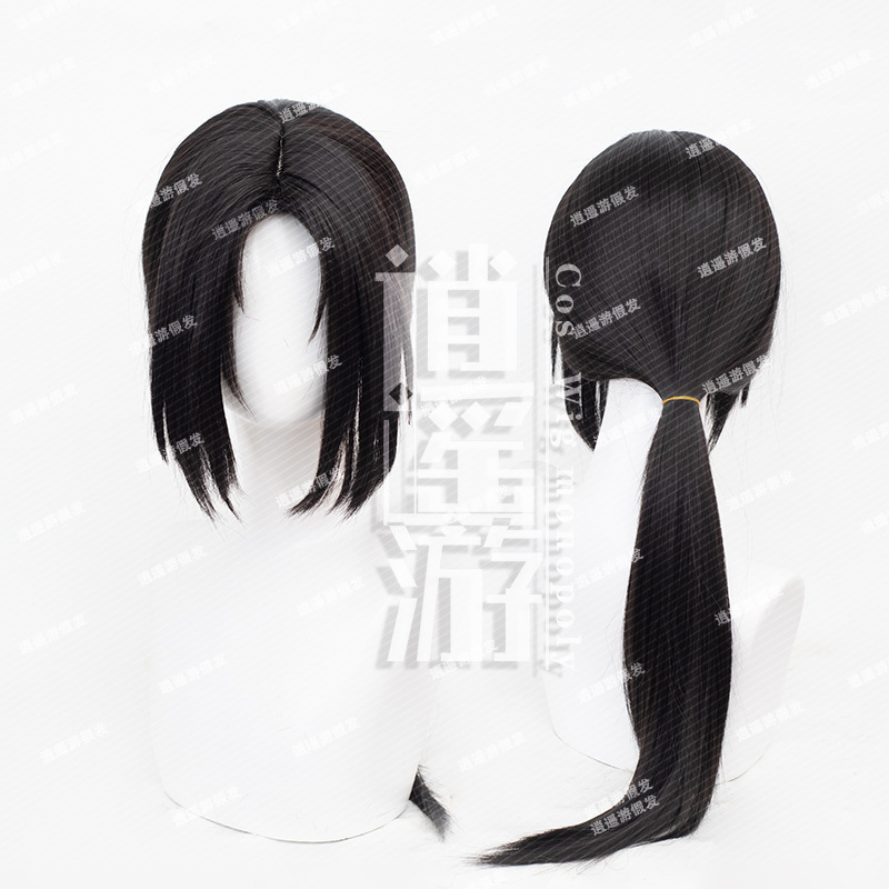 Getaway Uchiha Mustela cos Wig Simulation Scalp Top Naruto cosplay Wig