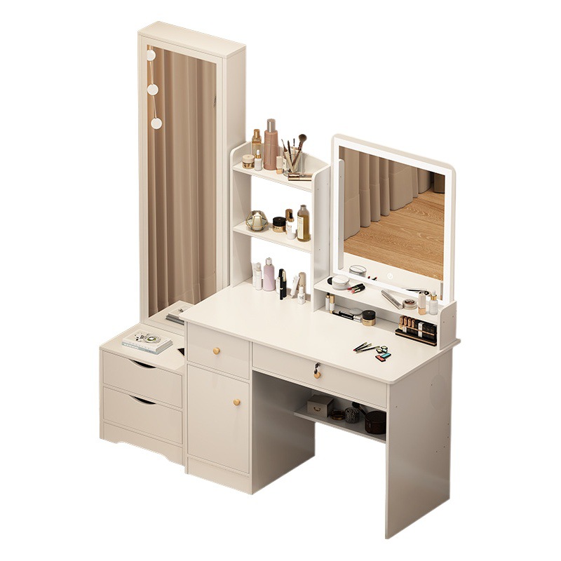 Armario de almacenamiento de tocador integrado pequeño simple dormitorio moderno espejo vestidor con espejo de cuerpo completo Internet celebridad dormitorio principal tocador