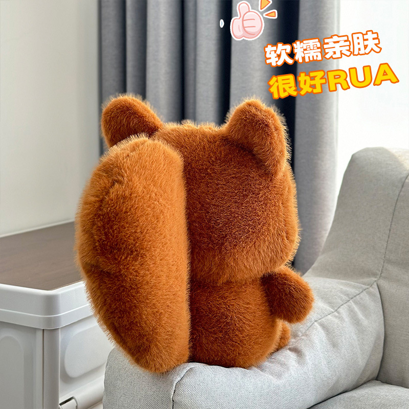 Muñeca de ardilla de simulación transfronteriza muñeca de peluche muñeca de compañía muñeca decoración de aprendizaje regalos