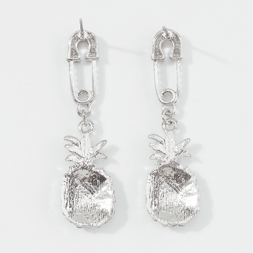 Großhandel Schmuck Einfache Diamant-ananas-ohrringe Nihaojewelry display picture 8