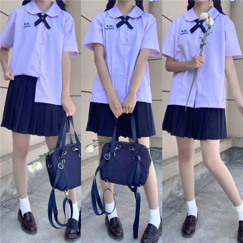 泰国学生校服禁忌女孩娜诺同款泰式衬衣夏装高中生女jk制服衬衫