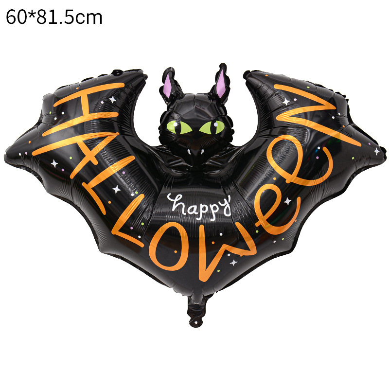 2025 nuevo estilo Halloween estilo globo tarjeta grande 2.5 m esqueleto calabaza murciélago bruja momia esqueleto