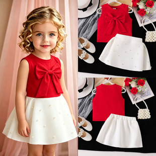 (Cross-border trading), children's summer set, sleevless dress, Chanel style, princess style
