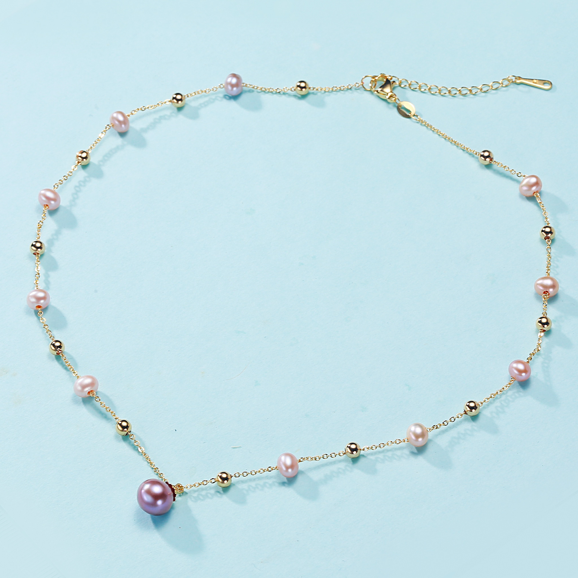 19g Weight Necklace Classification Freshwater Pearl Copper Alloy Geometric Necklace