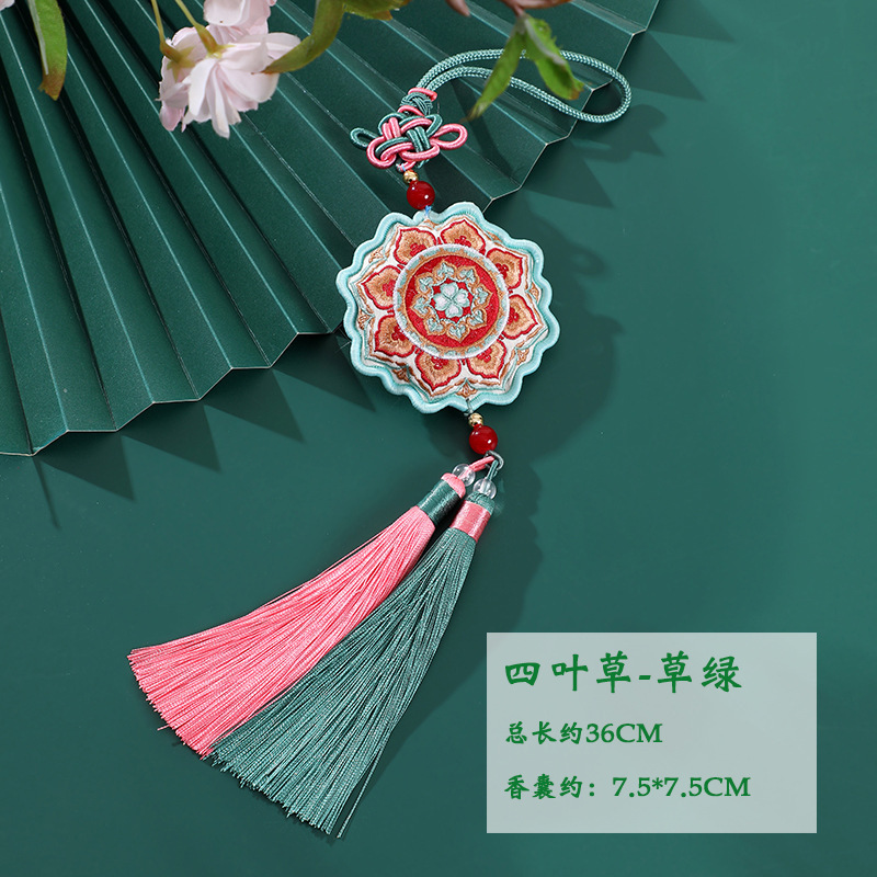 新しい国民的トレンドの文化的で創造的な小さなギフト敦煌刺繍ひょうたんサシェポータブル漢服アクセサリー端午節サシェサシェ|undefined