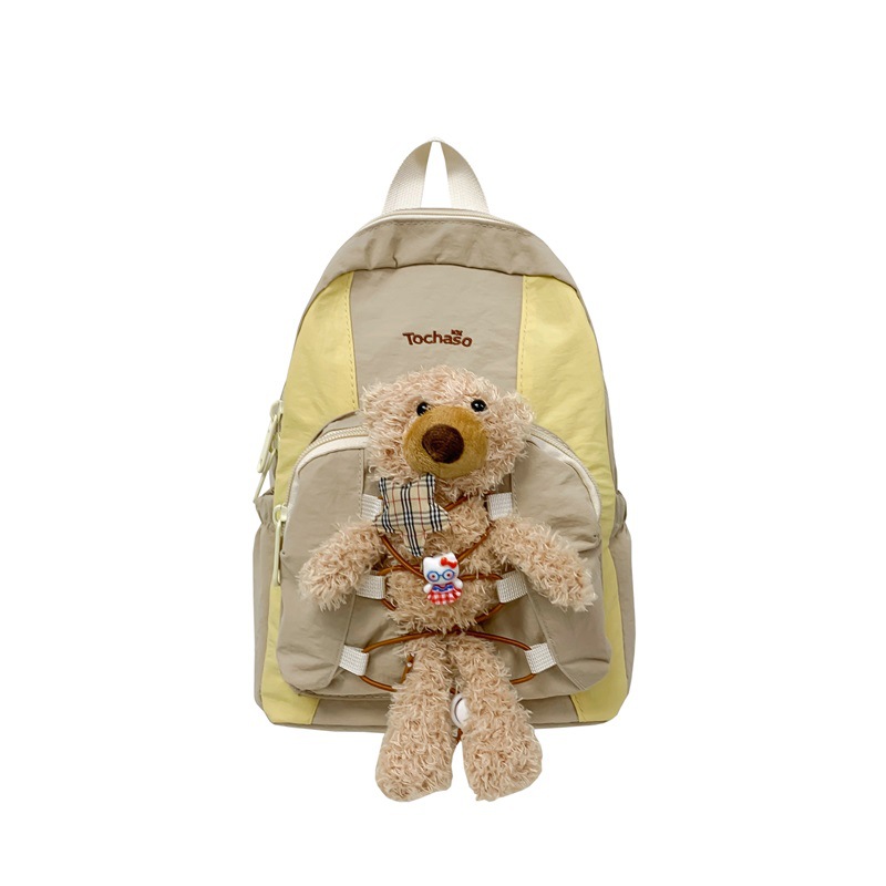Jardín de infantes bolsas escolares de dibujos animados lindos osos muñecas mochilas para niños y niñas