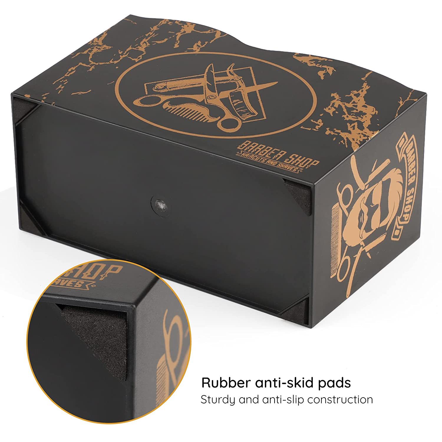 En stock caja de almacenamiento de herramientas de peluquero 5 capas tijeras de peluquero peine clip holder salon styling herramientas de almacenamiento rack