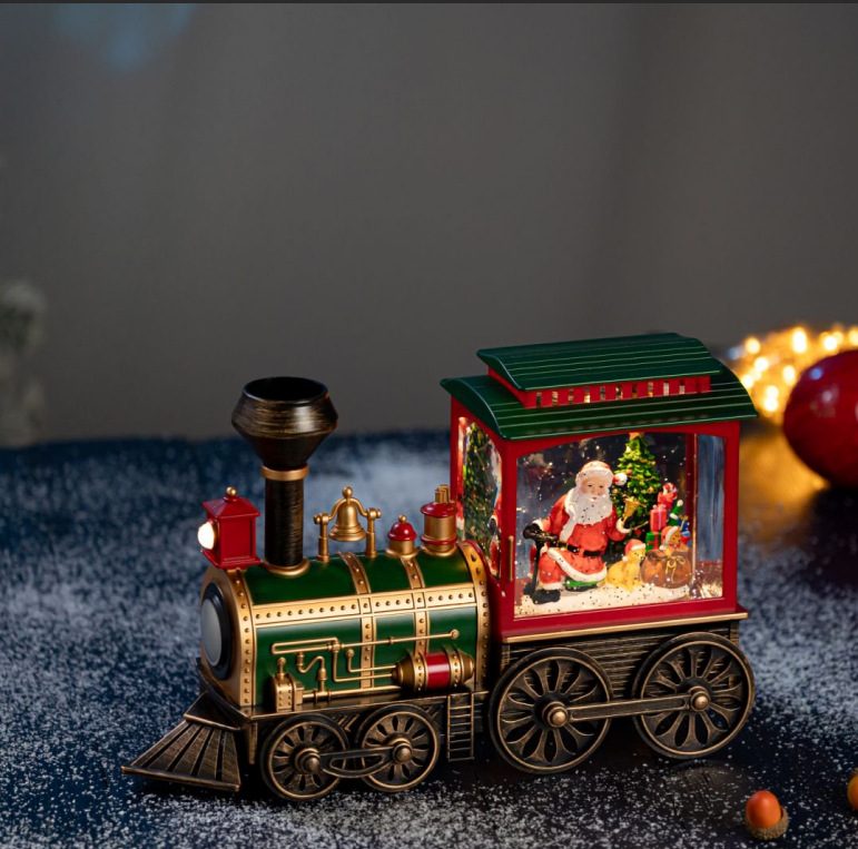 クリスマス サンタクロース 電車ボックス 雪降るオルゴール 子供のおもちゃ 誕生日プレゼント ギフト クリスマス限定