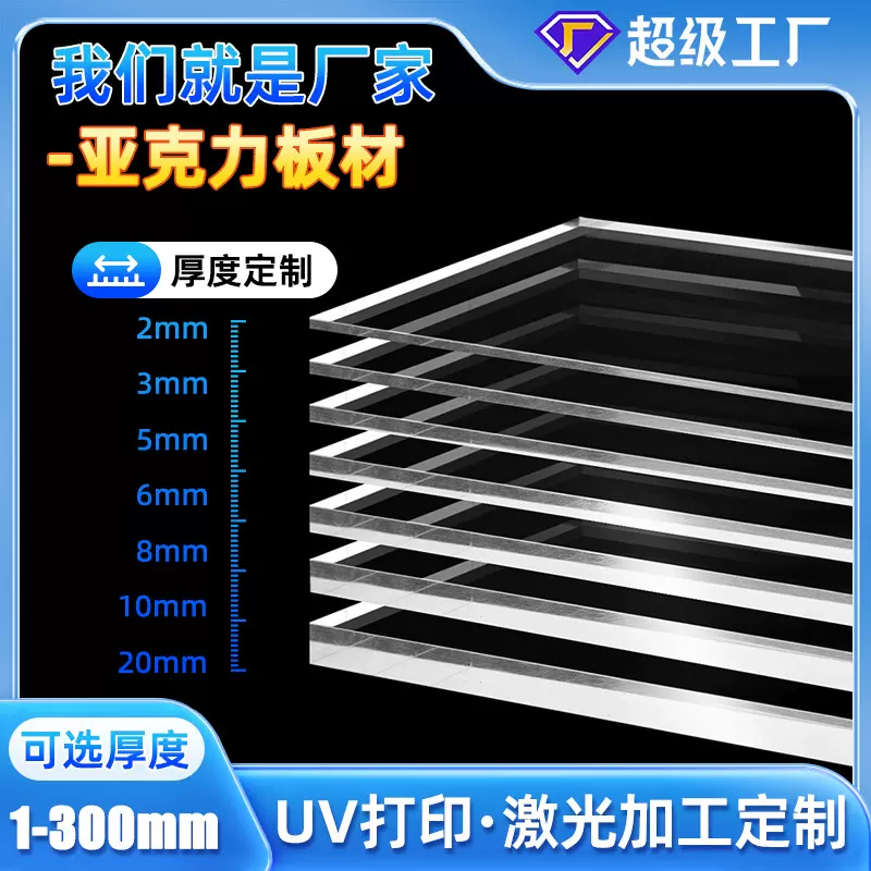 定制透明亚克力板材有机玻璃隔板展示盒热弯加工雕刻激光厂家批发